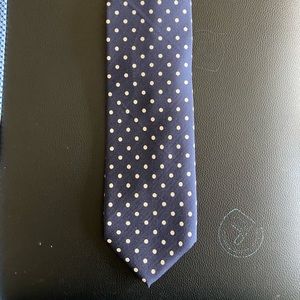 Versace navy blue polka dot tie